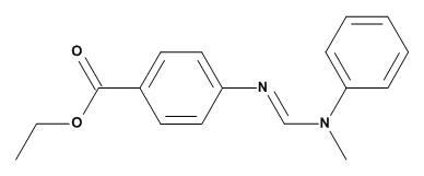 Benzoic acid, 4-[[(methylphenylamino) methylene]amino]-, ethyl ester